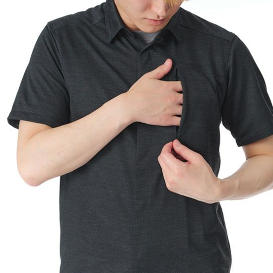 ラミースピンニットシャツ半袖 濃紺色（プレ販売） | アウトドア